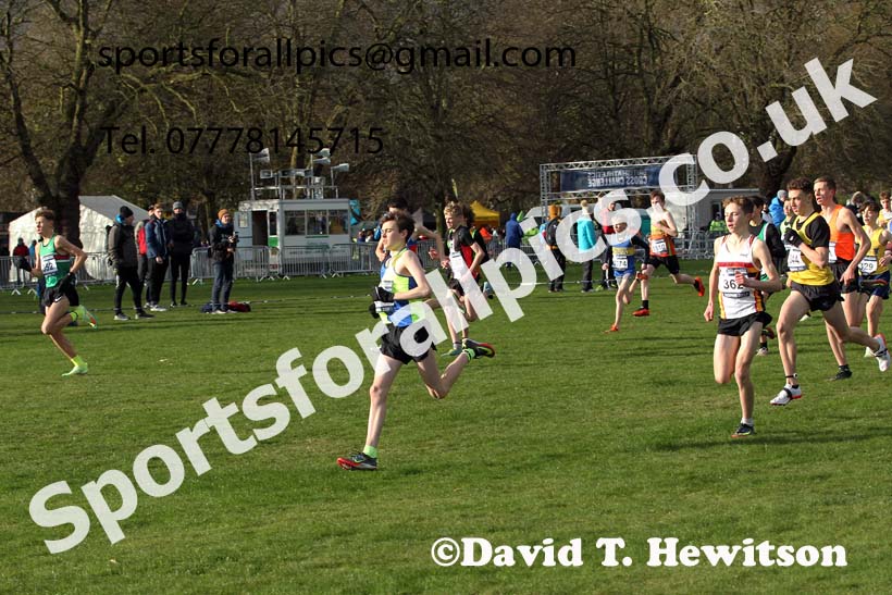 Boys under-15s, European Cross Country Championships Trials, Sefton Park, Liverpool. Photo: David T. Hewitson/Sports for All Pics